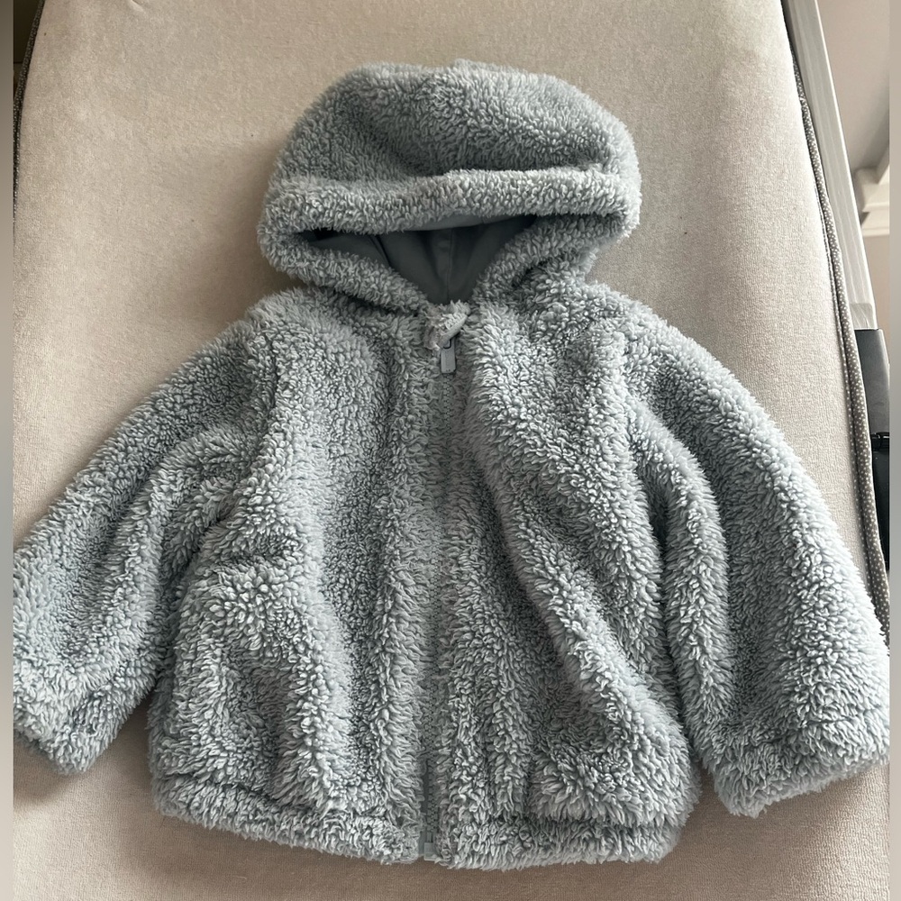 Old Navy Toddler Light Blue Sherpa Puffer Jacket